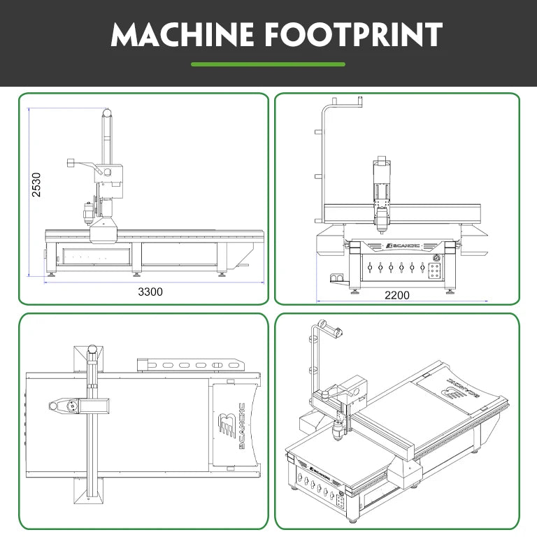 BCAMCNC Cnc Router 3 Axis Cnc Router Machine 1325 Cnc Router Woodworking Machinery
