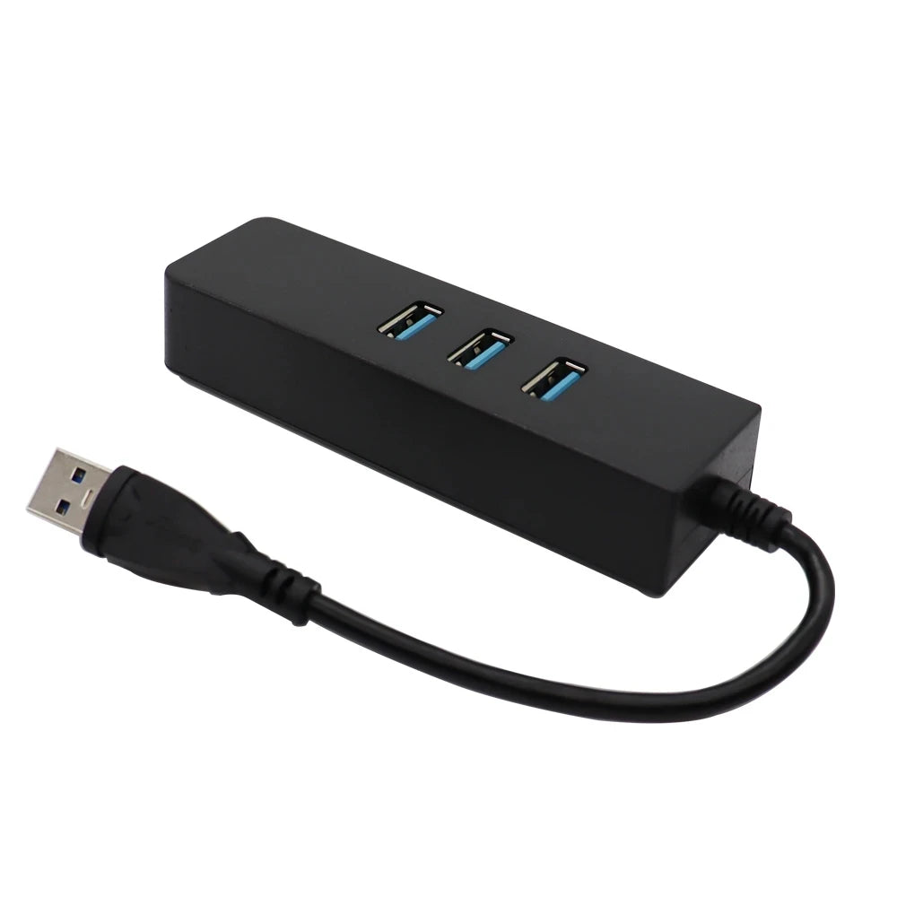 High-Speed 3 USB 3.0 Hub Type C USB to RJ45 Lan Gigabit Ethernet Adapter for Computer for Macbook Laptop