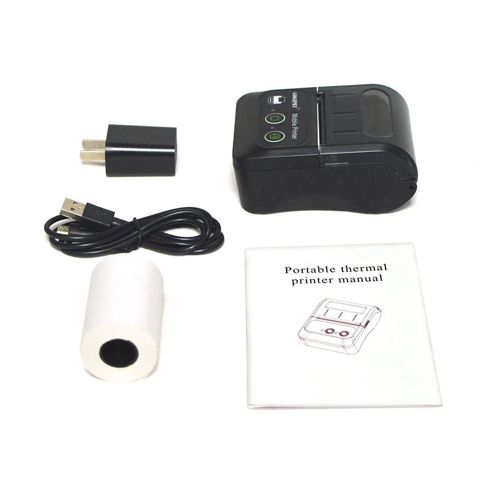 Portable 2 Inch Mini Thermal Printer  Wireless Label Maker for Android IOS Windows