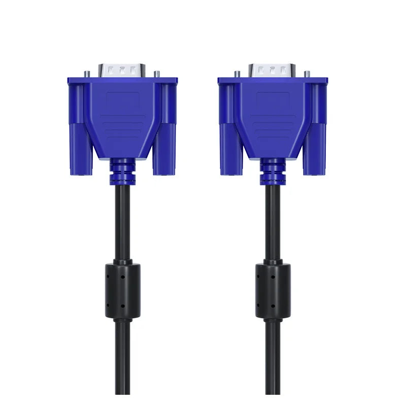 VGA Cable Male to Male 1080P HD Video Cord with Dual Ferrite Core Shielded Anti-Interference for Monitor Laptop TV Projector
