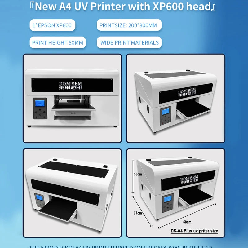 A4 Uv Printer Factory High Quality Xp600 Printhead Uv Inkjet Printers