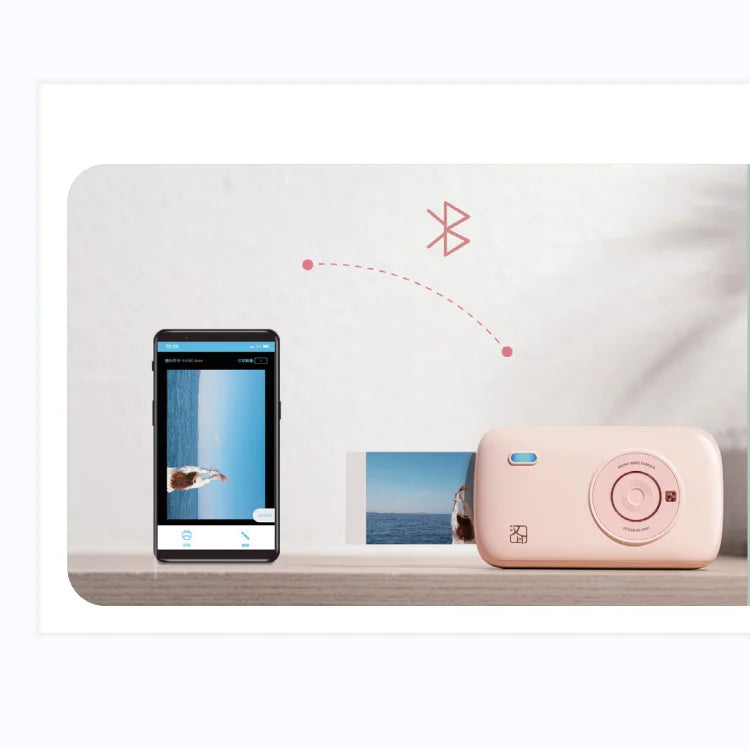 2025 New Arrivals Cp2100 3inch Wireless Plastic Color Inkless Pocket Portable Thermal Sublimation Photo Printer 15sec