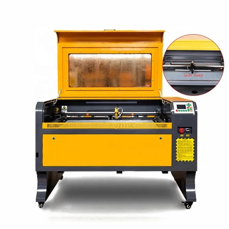 CO2 Laser Cutting Machine Bench-Top  2 Heads Water Cooling High Non-Metal Cutting for Acrylic/Glass/Leather/Plastic/MDF/Wood