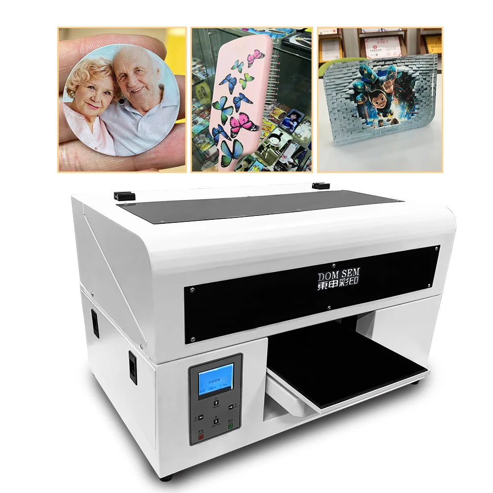 New Small Mini A4 UV Printer with XP600 Print Head for Plastic, PVC, Acrylic, Glass, Wood, Metal