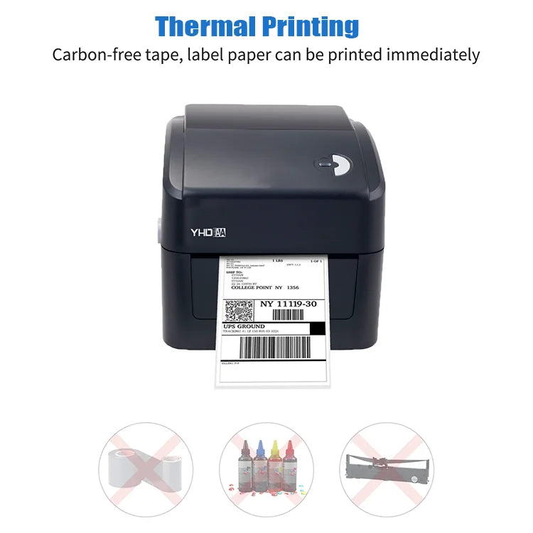 4 Inch Express Shipping Label Printer Thermal Barcode Label Blue Tooth USB Interface Printer Use for DHL,Ebay,A Mazon
