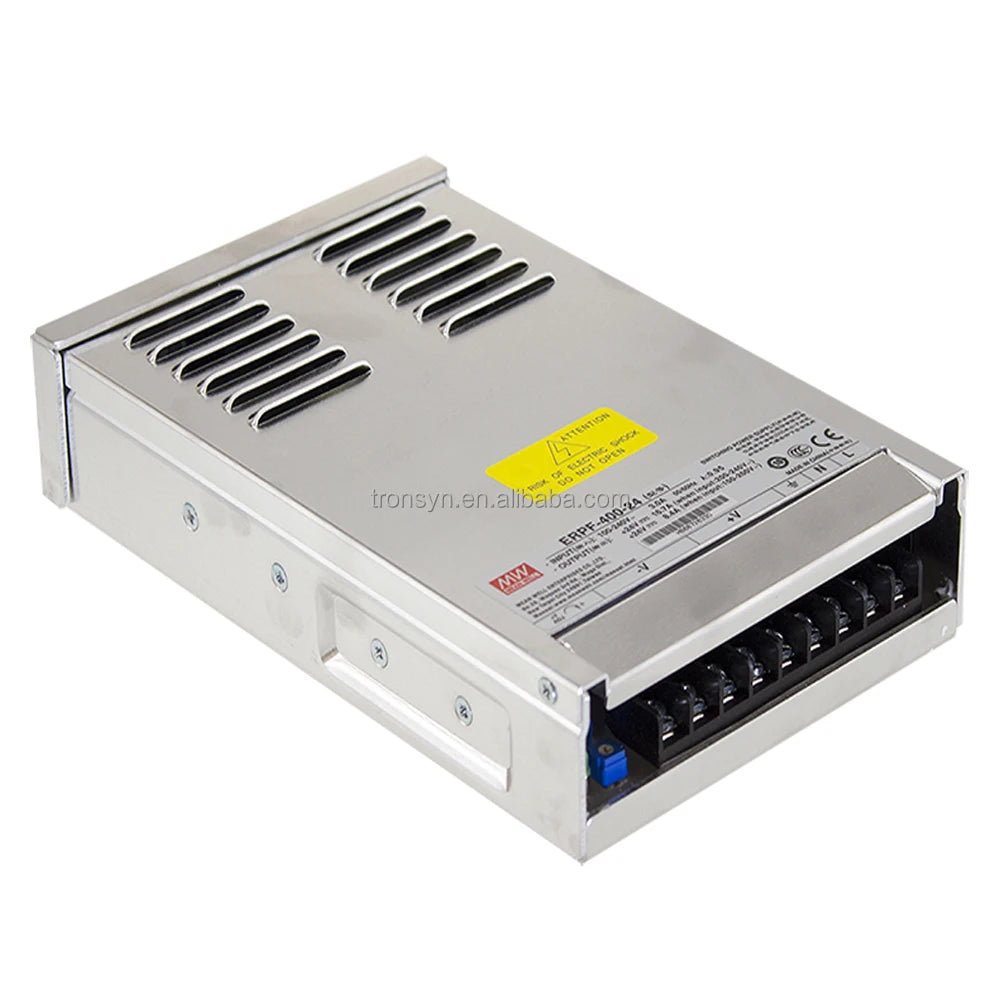 MeanWell ERPF-400-48 400W 48V Rainproof Power Supply Single Output AC DC Switching PFC for Industry Short Circuit Overload