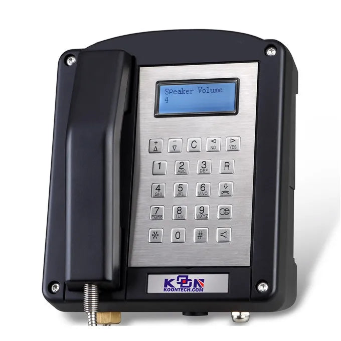 KOONTECH Anti Explosive Phone with LCD Display IECEx Approved Analog Explosion Proof Telephone KNEX1