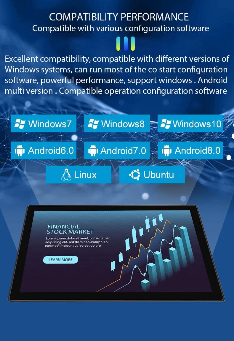 Premium All-in-One HD Panel PC Tablet Computer Custom Size New Android Touch Screen Monitor Wall Mounted at Low Cost