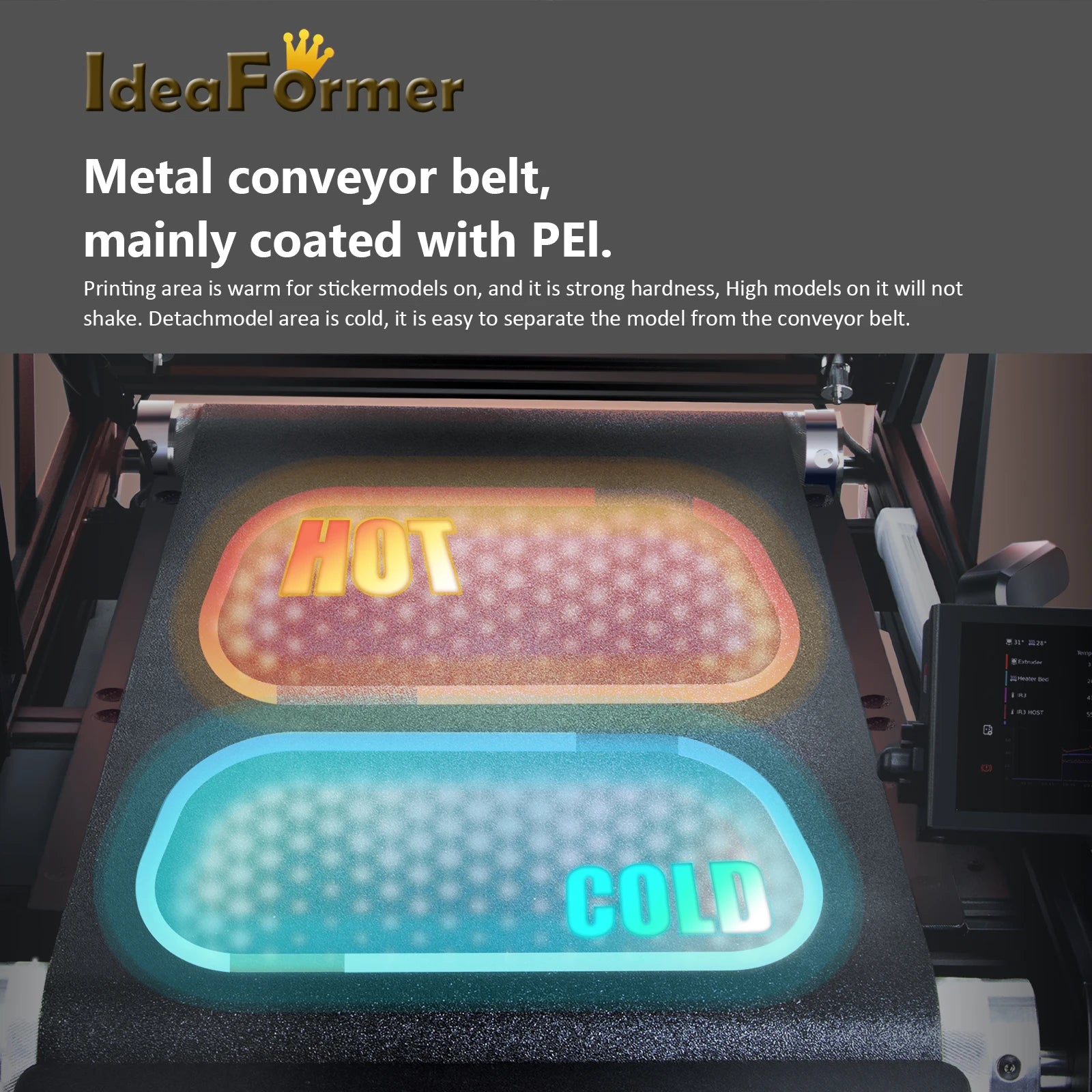 3D Printer Ideaformer IR3 V2 Conveyor Belt Infinite Z Printing 250*250*mm Endless Core-XY Silent Dual Gear Extruder FDM Machine