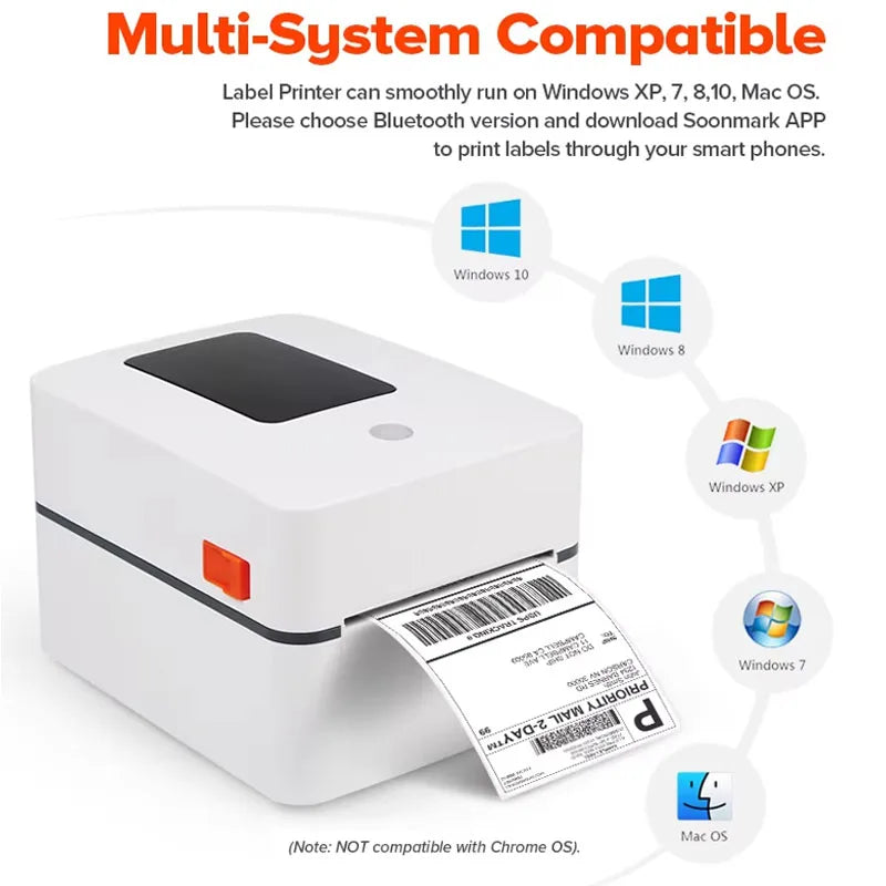 4x6" Thermal Shipping Label Printer Wireless Label Printer for Shipping Compatible with Ebay UPS