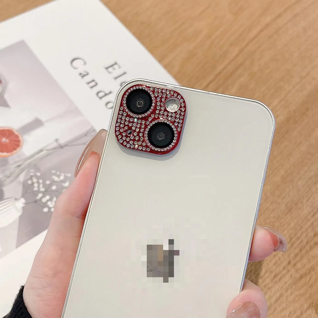 Hot Diamond Anti-scratch Lens Protection for iPhone 14 Full Protector Camera Lens Tempered Glass for iPhone 11 12 13 15 Pro Max