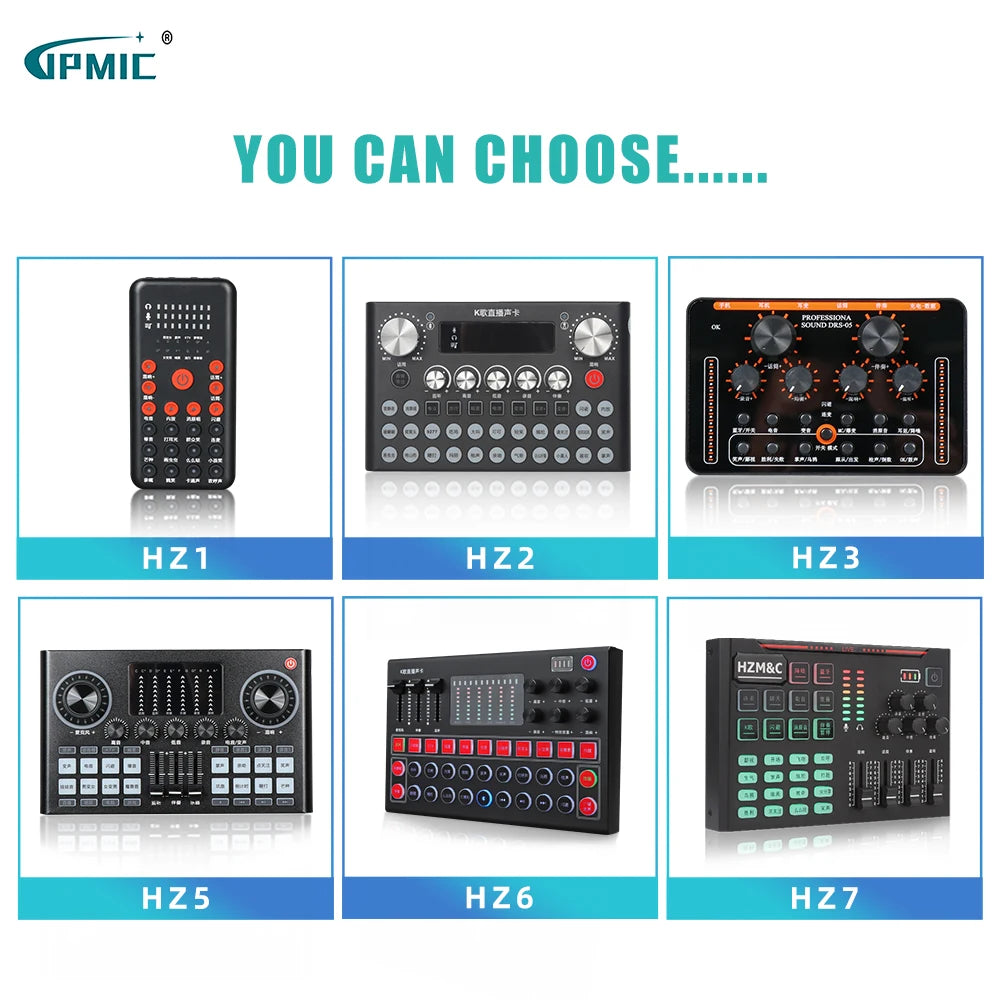 Mic Device Sound Effects Audio Mixer Universal Multi-functional Mobile Cell Phone Live Broadcast Microphone External Sound Card