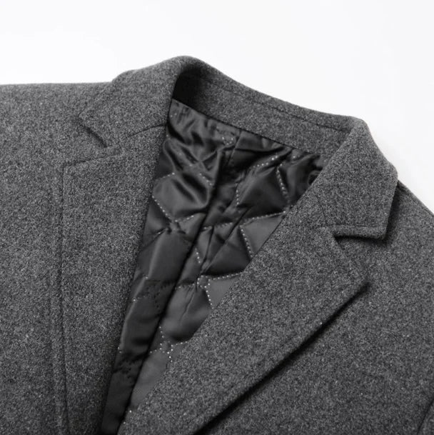 2024 Trench Coat High Quality Winter Mens Long Wool Overcoat Men Warm Thick Woolen Coat