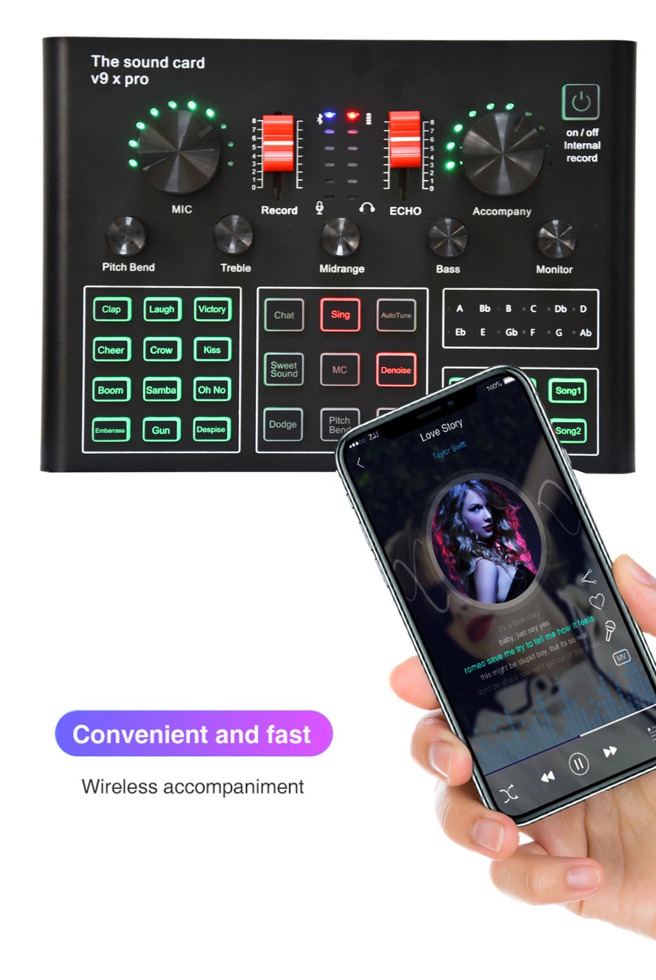 Black Color Box Usb Sound Card 12 Inputs Interface BM800 Microphone V9xpro Sound Card Set Noise Cancelling Stock Metal & Plastic
