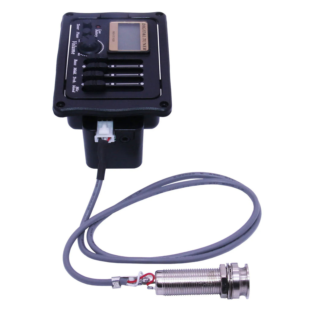 Wholesale B12 Acoustic Guitar Pickup 4 Bands EQ Equalizer Preamp Piezo Pickup with LCD Tuner