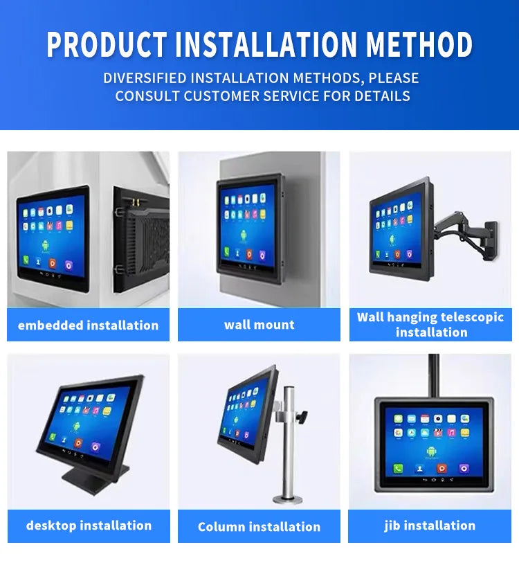 17'' Industrial Android Panel PC 10-Point Capacitive Touch IP65 Waterproof RK3288 Kiosk Stock