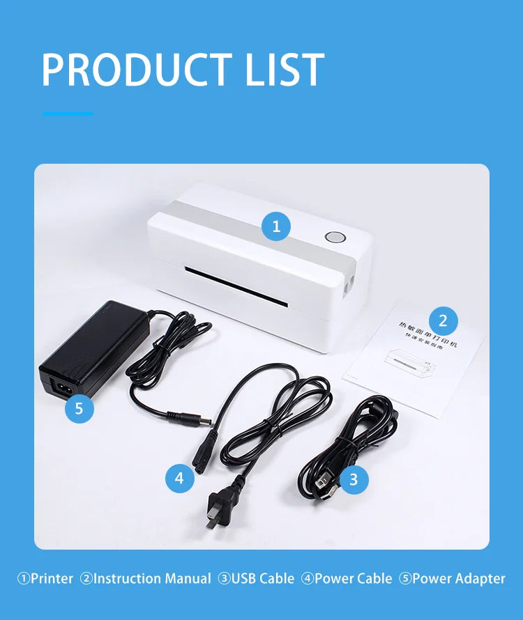 Wireless 4x6 Thermal Shipping Label Printer Compatible with Android & Phone Computer in Stock
