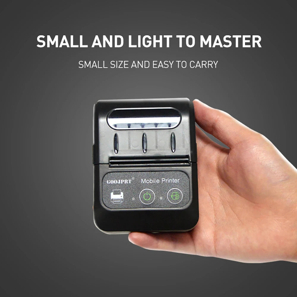 Portable 2 Inch Mini Thermal Printer  Wireless Label Maker for Android IOS Windows