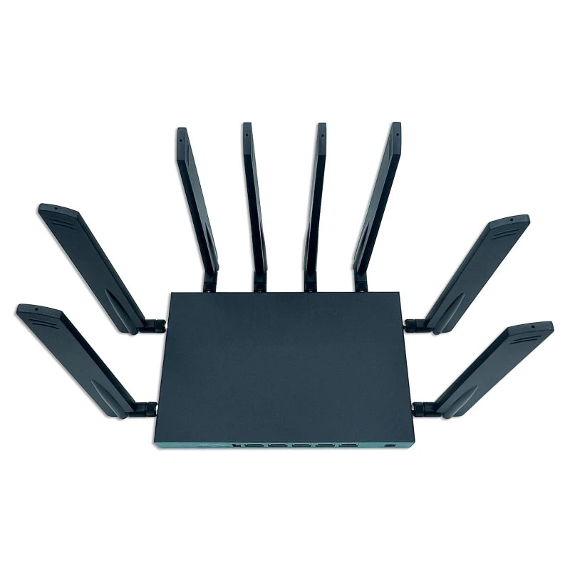 Wifi6 Router Gigabit Dual Band 12V DC Power 1800Mbps 5g Router Sim Openwrt Wifi Router 5g with 8 Antenna