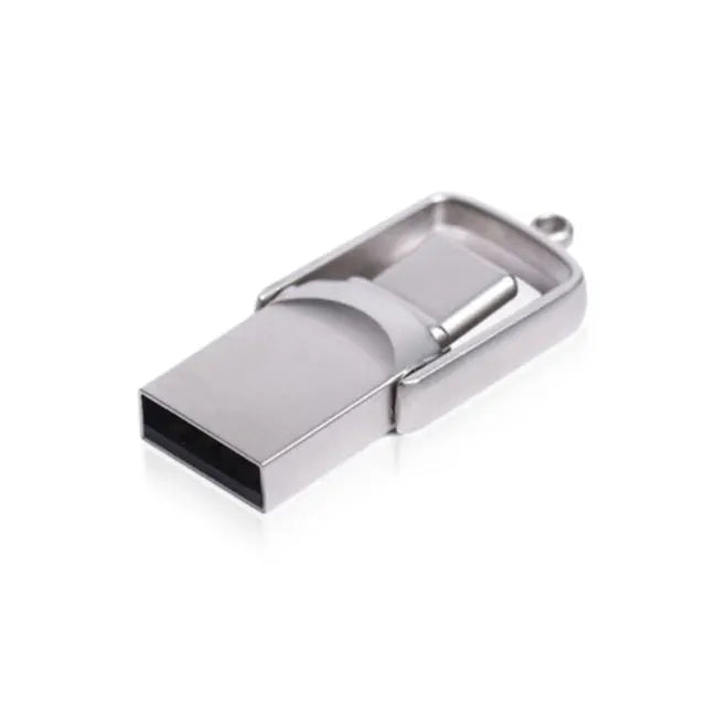 Free Laser Logo Mini Metal Type-C USB Flash Drive 2.0 3.0 8GB 16GB 32GB Pen Swivel 64GB 128GB Memory Stick  for Iphone 15/16/17