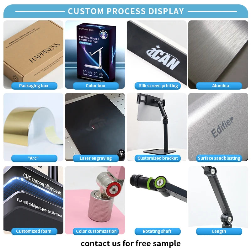 360° Rotating Aluminum Alloy Tablet Stand Stable Adjustable Desktop Holder for iPad Pro 12.9, Foldable Stand for Office Home