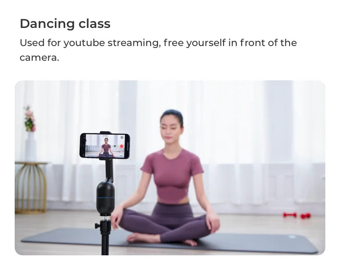 OBSBOT Me AI Powered Selfie Phone Holder Auto Tracking Quick Pick Smartphone Gimbal Webcam for Vlog Live Streaming Photo Video