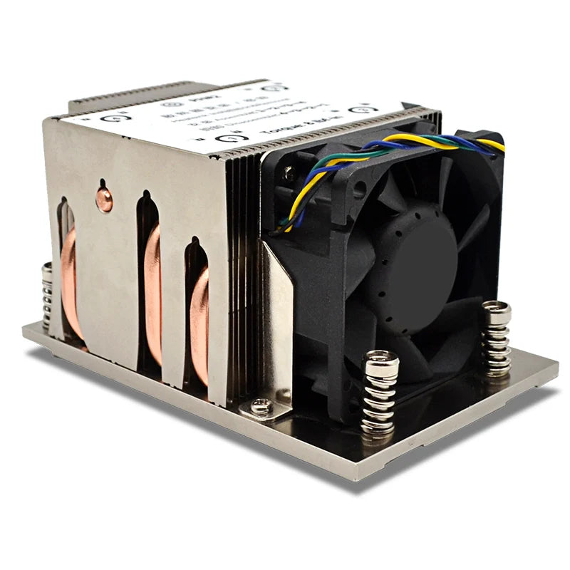 Aluminium Heat Sink Copper 4 Heat Pipes Active With Fan 2u AMD Sp3 Coolers Cpu