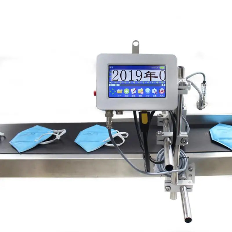 Tij Online Batch Code Printing Machine With Conveyor Date Lot Number Expiry Date Inkjet Printer