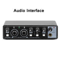 48V Phantom Power Studio Recording Audio Interface Microphone Sound Card Mixing Console for Electric Guitar Electric Sound Mixer