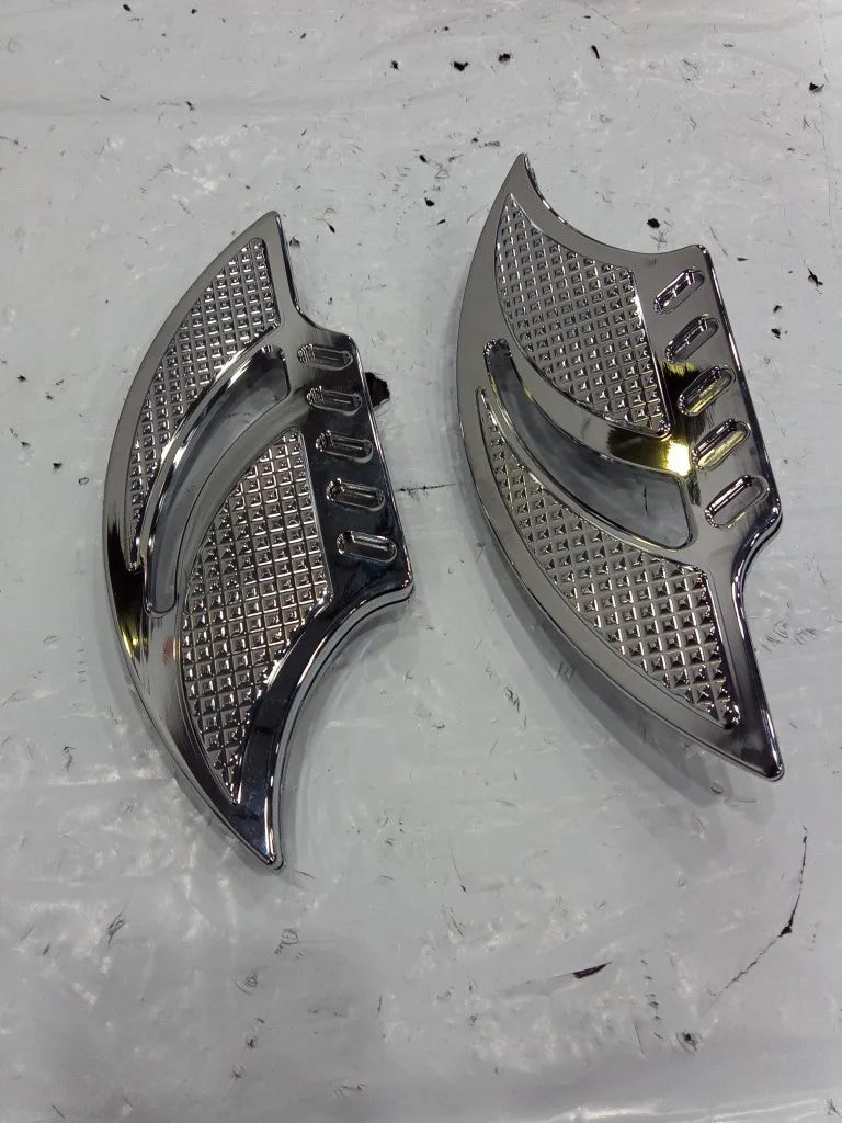Chrome Blade Driver Floorboards Brake Toe Heel Shifter Levers for Harley Touring Road Glide Electra Glide Flht 2008-2013