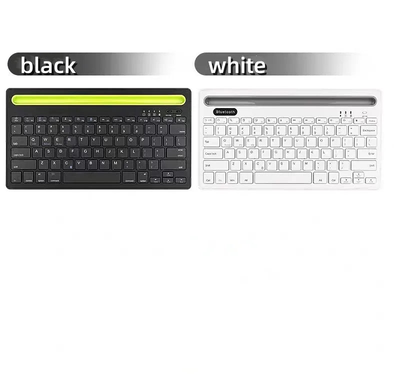 Black Wireless Silent Multi-Device Keyboard Mobile Phone Stylish Portable Convenient Universal Multi-device Wireless Keyboard Wi