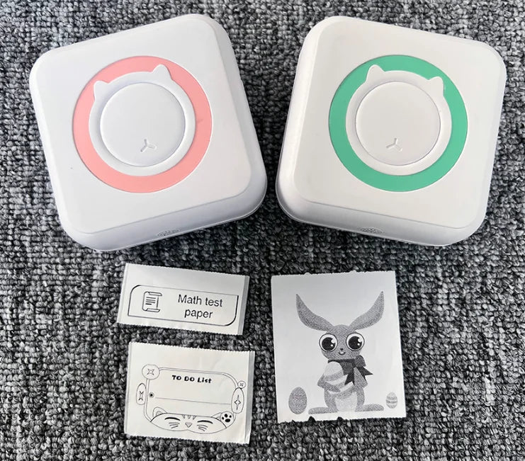 C15 Portable Pocket Mini Thermal Printer Wireless BT 203DPI Photo Label Memo Wrong Question Printing With USB Cable