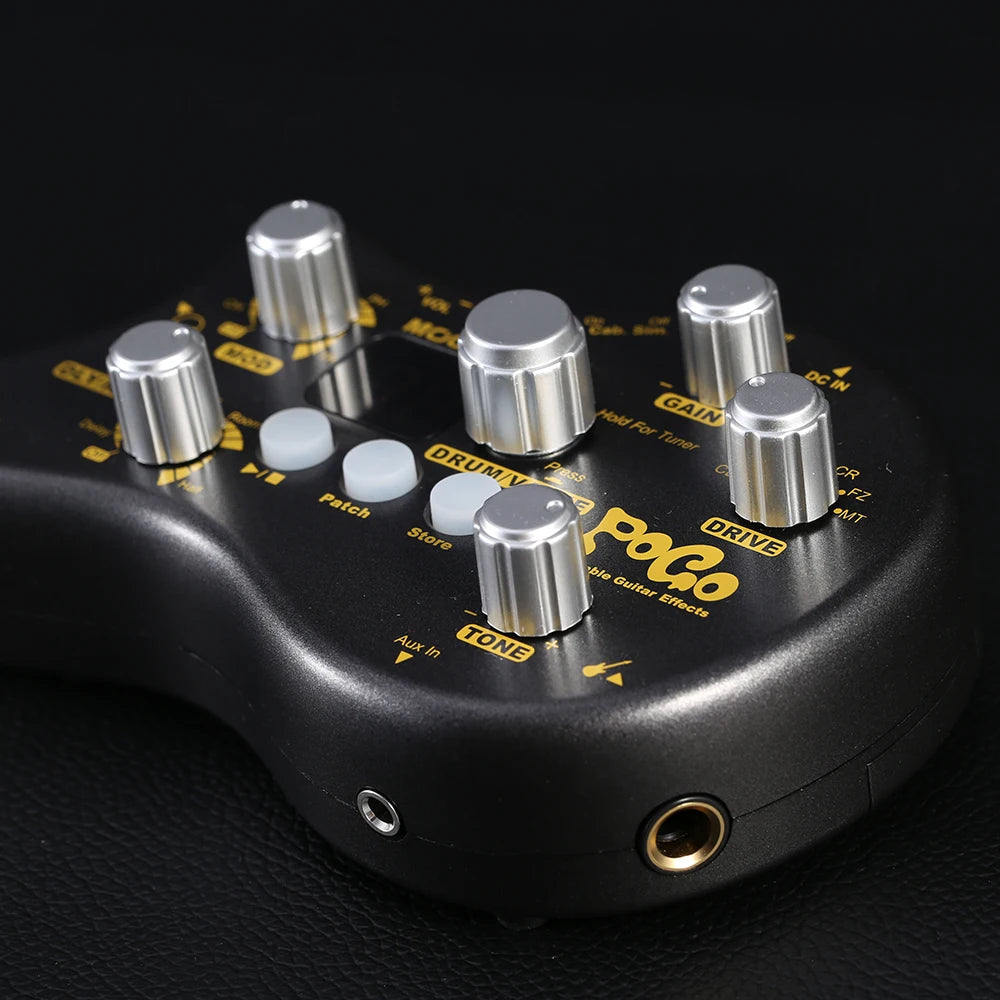 MOOER PE50 Pogo Black Portable Guitar Multi Effect Processor Guitar Pedal 15 Effect Types 40 Drum Rhythm Tuning Function