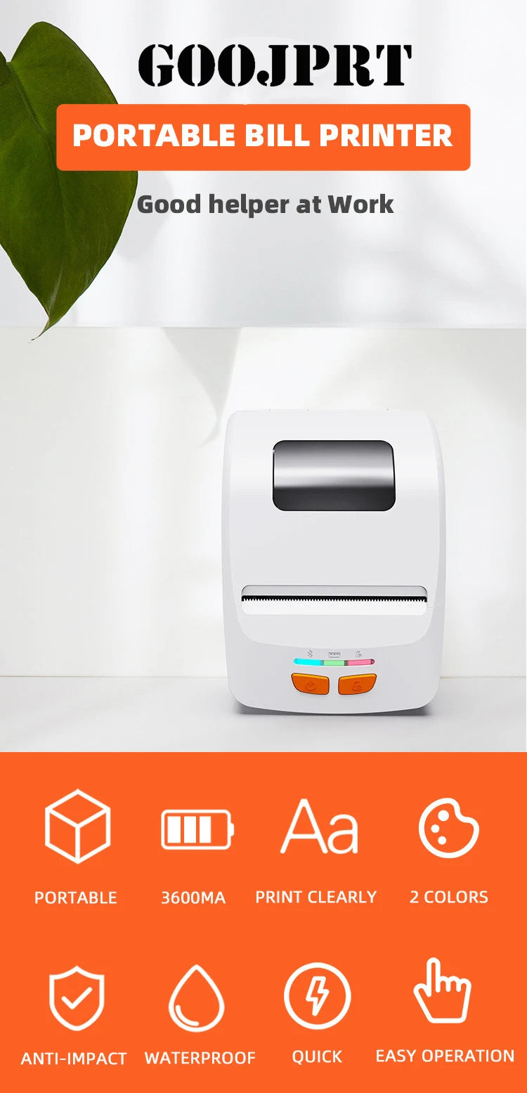 GOOJPRT NEW Model PT230 Mini Portable Printer for Pos Machine System