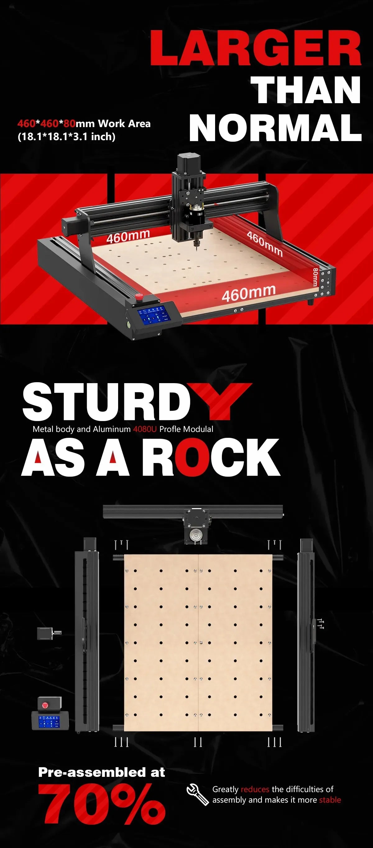 TTC450 3d Model Making Machine Heavy Duty Woodworking Furniture Engraving Carving Cutting Router Cnc Machinery Mdf Wood Acrylic