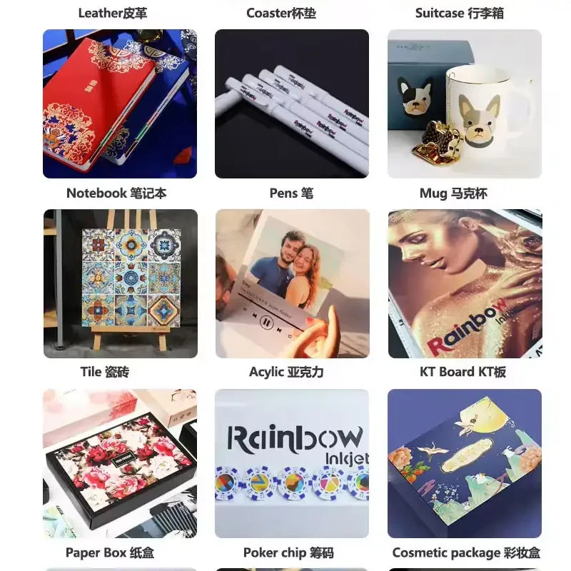 A3 Uv Led Flatbed Impresora logo Printer Plotter Uv Flatbed Digital Phone Case Glass Wood Stainless Steel PVC Printing Machine