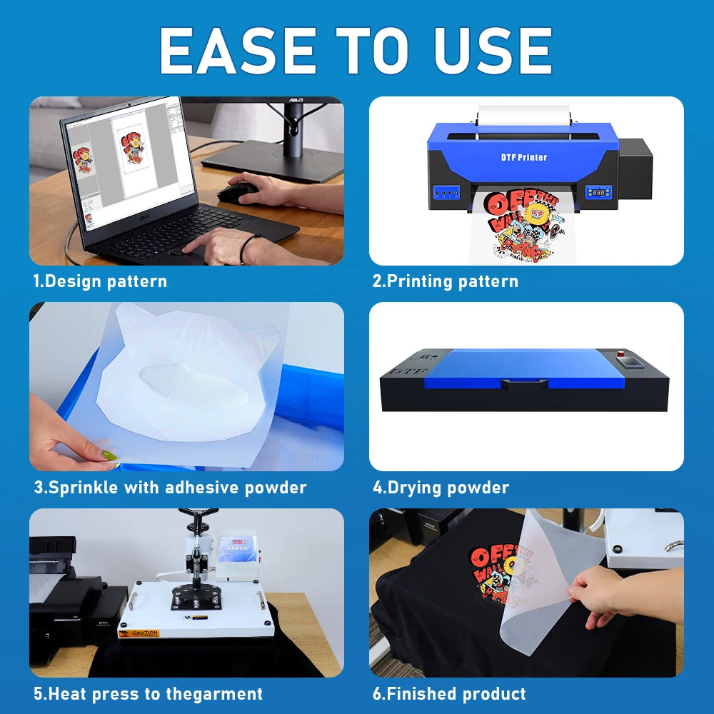 Colorsun Single Head A3 DTF Printer Direct to Film Printer R1390/L1800 Digital Inkjet Small Desktop A3 DTF Printer