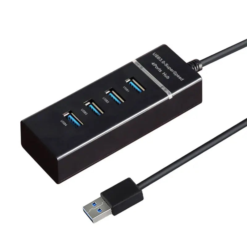 Yigao Super Speed 5 Gbps Transmission 4 Port USB 3.0 Hub with LED Light Splitter Expansion Adapter 0.25m Wire for PC-in Stock