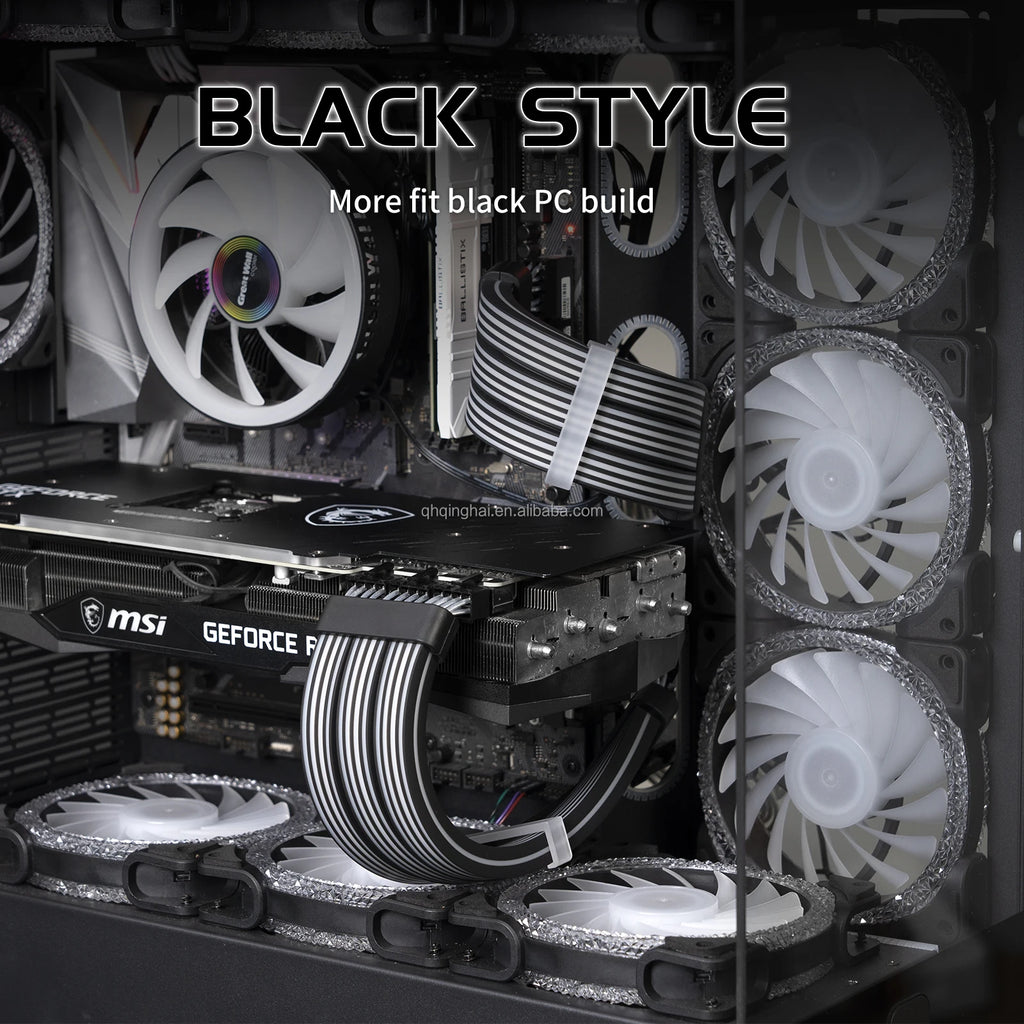 RGB PCI-E 6+2Pin Customized OEM PC MB 2*8PIN RGB Cables PSU Gaming Hardware Gaming Computer Case PC LED Power Extension Cable