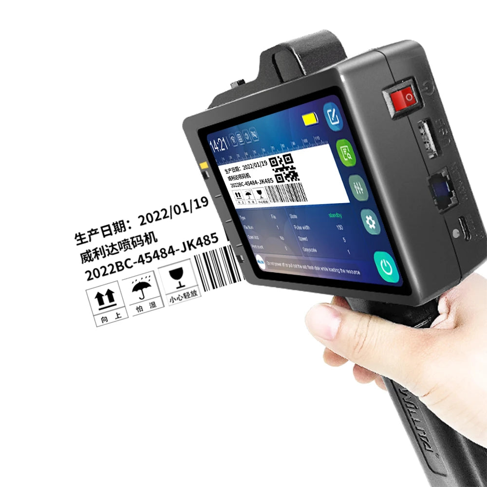 Willita Logo Portable Printing Machine Mini Printer Mobile Inkjet Pen Metal Hand Held Inkjet Printer