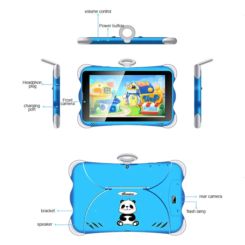 Tablett Pour Enfant Tablet Android With Sim,7 Inch Silicone Case 3G Phone Kids Educational Tablet With Sim Card Slot