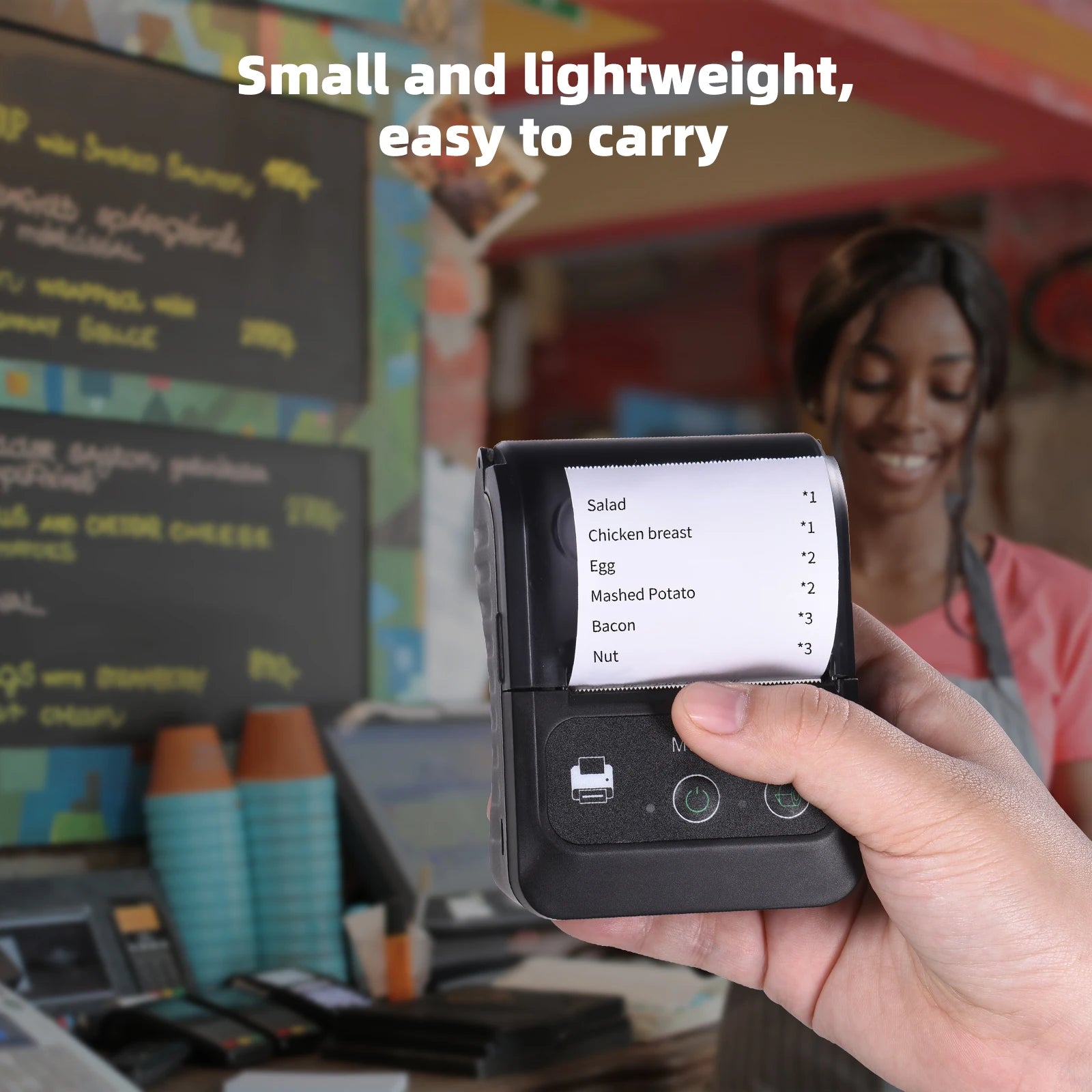 Portable 2 Inch Mini Thermal Printer  Wireless Label Maker for Android IOS Windows