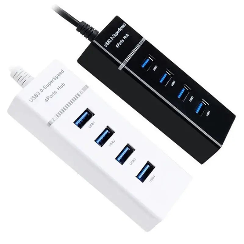 Yigao Super Speed 5 Gbps Transmission 4 Port USB 3.0 Hub with LED Light Splitter Expansion Adapter 0.25m Wire for PC-in Stock