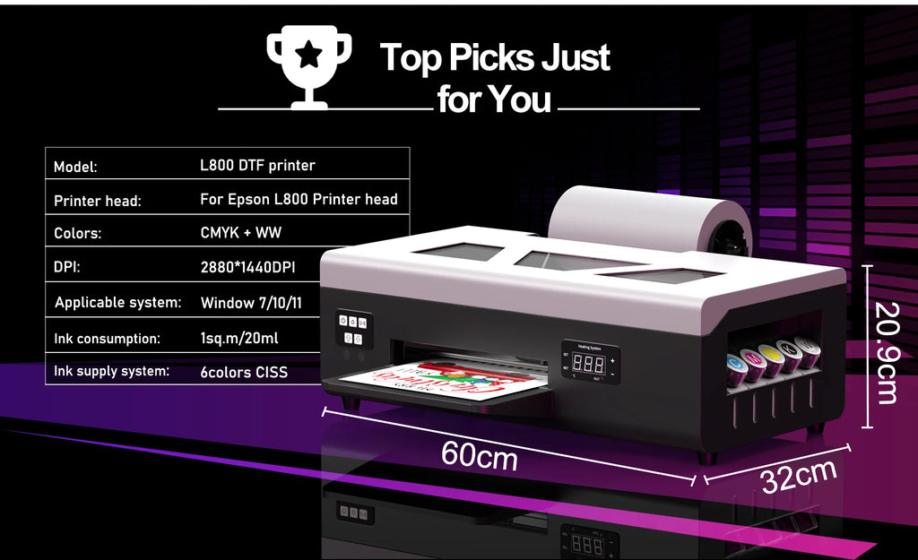 Factory Price A4 Dtf Printer Inkjet Printers Digital L800 for Direct to Film T-shirt Printing Machine