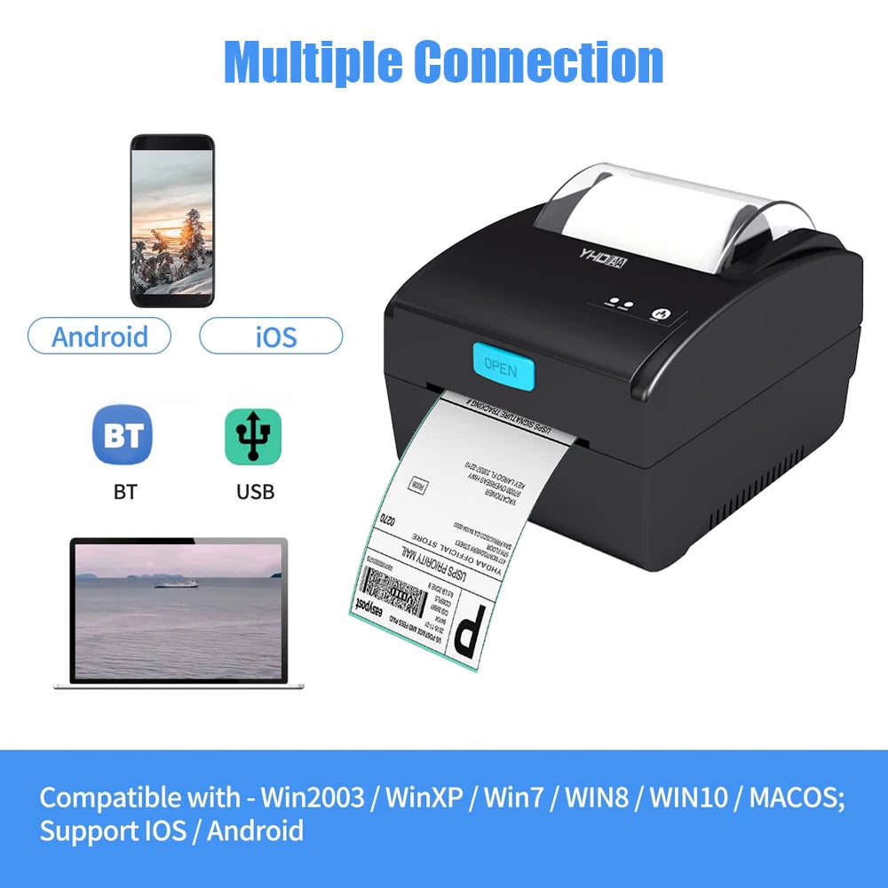 3 Inch Warehouse Use Barcode Printer Thermal Type 30mm 40mm 50mm 60mm 80mm Different Size Label Optional