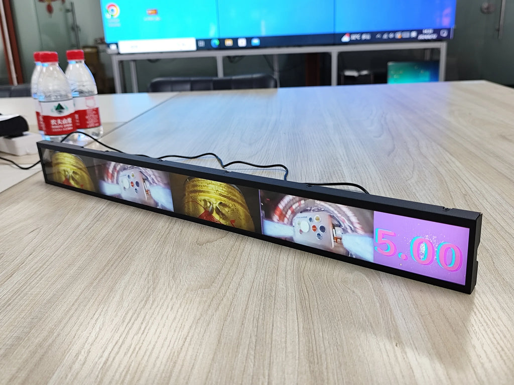 VETO 23.1 Inch Indoor Stretched Bar LCD Panel Android Shelf Advertising Screen TFT LCD Bar Style Display for Supermarket Retail