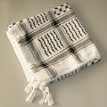Arab Turban Muslim Keffiyeh Scarf Hijab Shemagh Desert Keffiyeh Fashion Style Muslim for Head Neck Scarf White for Men square