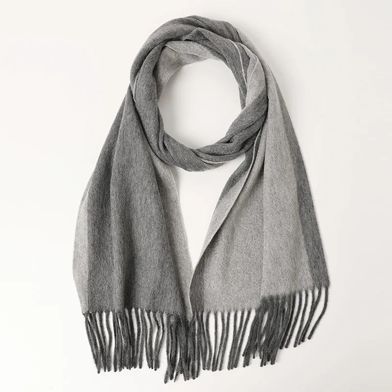 Custom Fashion Winter Warm Soft Scarf Designer Brand 100% Cashmere Luxury Scarves Shawl for Men and Women