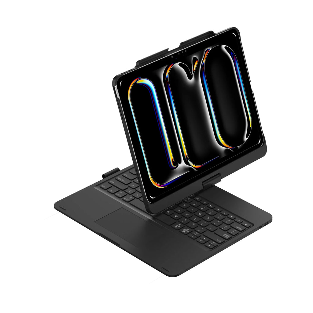 Easy Carried Pencil Holder Rotation Touchpad Keyboard Backlit Keyboard Case for iPad Pro 12.9 Case
