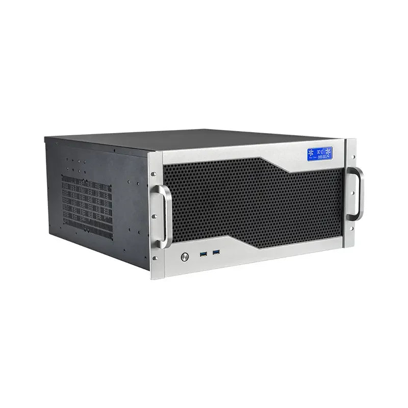 Newest Design 19inch Rackmount Server Chassis Support 2 PSU Eatx 5U Industrial Server Case With LCD Temp Screen